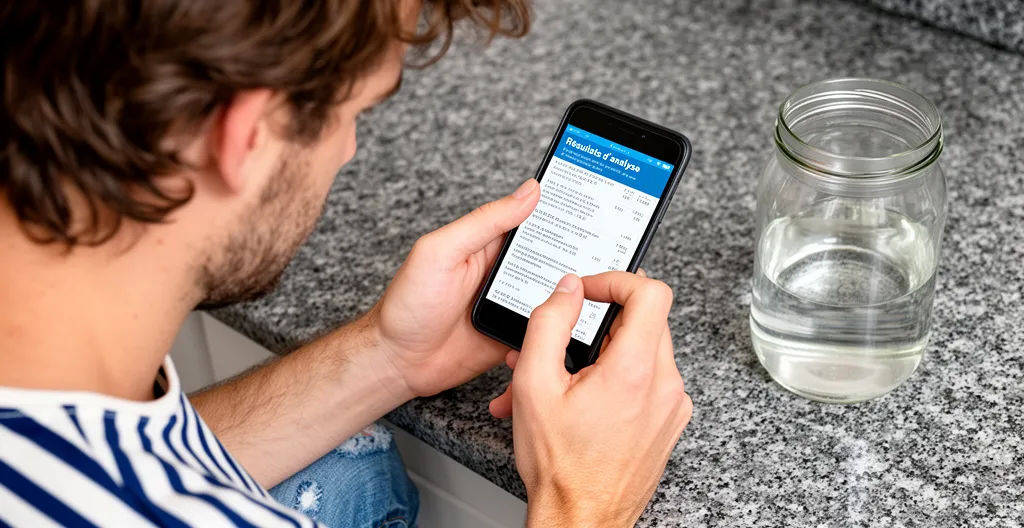 Lecture d'un certificat d'analyse CBD sur smartphone